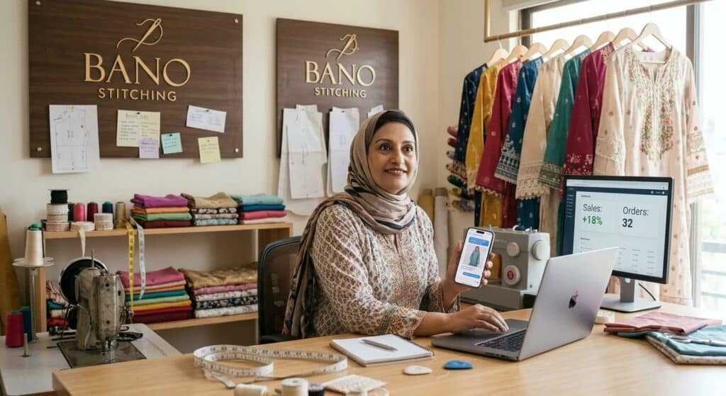Bano Stitching helping women create Pakistani dress designs and grow tailoring businesses online.