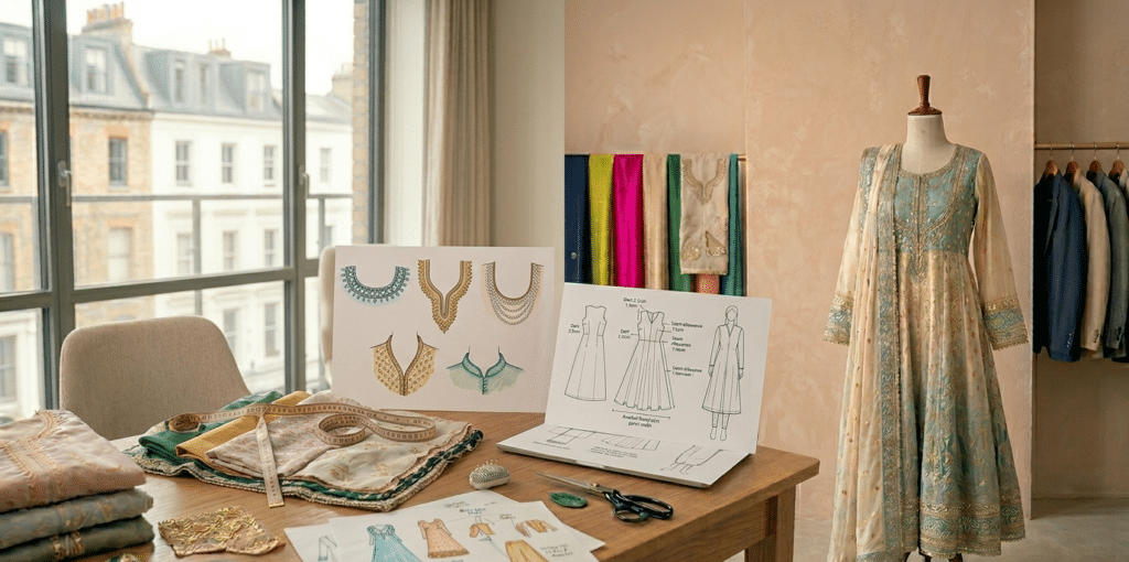 Pakistani dress measurements for solving fit problems in the UK