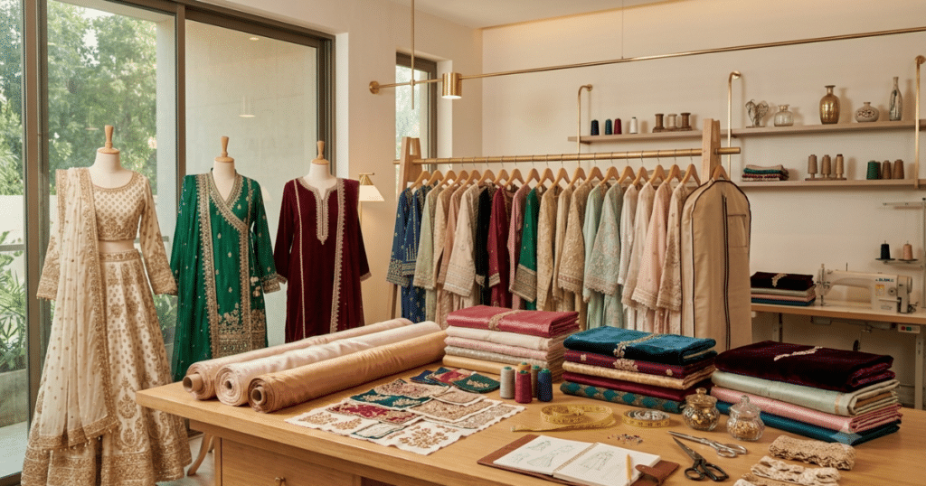 Luxury women’s tailor services in Lahore for custom Pakistani dresses
