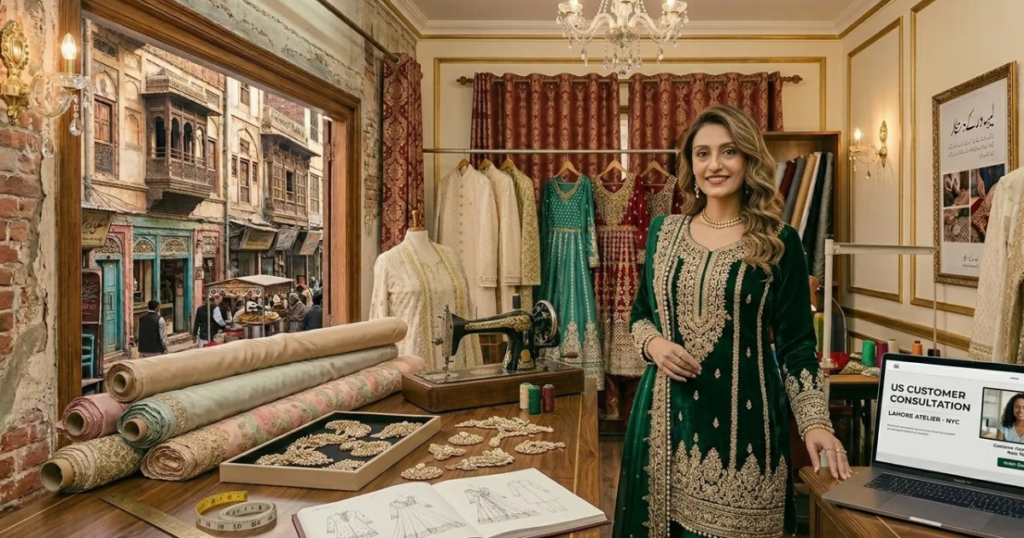 Custom Pakistani dress stitching for USA customers by Bano Stitching