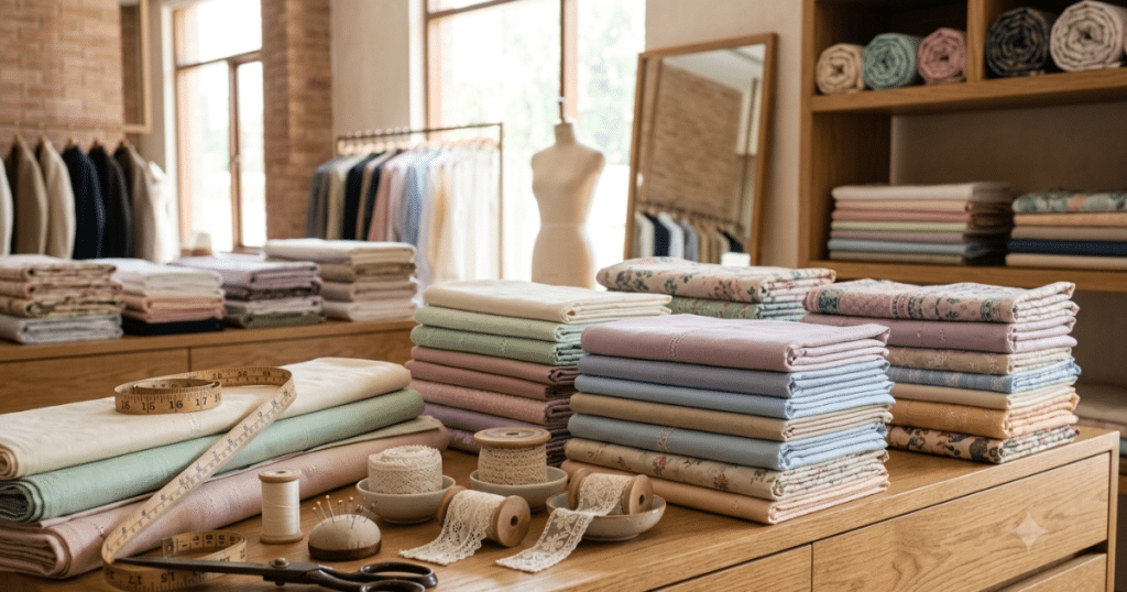 Best fabrics for summer dresses in Pakistan including lawn cotton cambric linen and chiffon