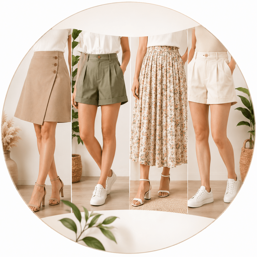 Bano Stitching women skirt and short pants sewing pattern with stylish skirt, shorts, and casual bottom wear designs