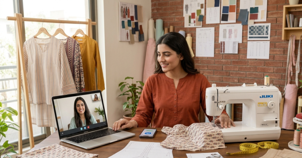 Bano Stitching live video consultation for women’s dress stitching, cutting, fitting, and finishing help from home.