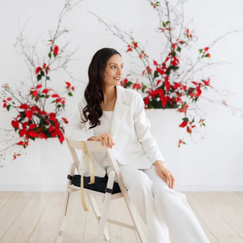 Women pant coat suit with a modern formal design by Bano Stitching